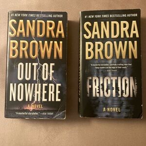Sandra Brown Novel Set - Out of Nowhere & Friction